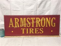16x48 Metal Armstrong Tires Advertising Sign