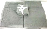 (4) Towels & (6) Washcloths - Grey