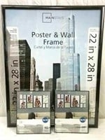 22 x 28 Poster/Wall Frame & (2) 8X10 Frames