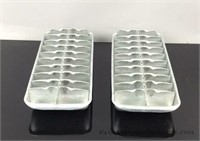 Pair of vintage ice trays