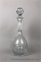 Etched crystal decanter