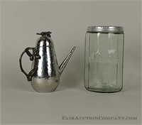 Michael Aram Teapot and Vintage Coffee Canister