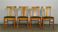 Set of 4 Oak Dining Chairs