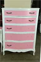 Pink and white French Style Dresser