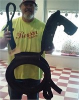 folk art child's horse swing made from old tire