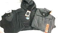 XXL Mens Hooded Down Coat and 2 XXL Sweaters