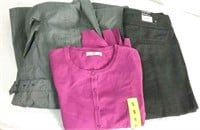 Sm Women's Trench Coat, Pants, Cardigan