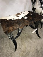 Cowhorn/Cowhide Table