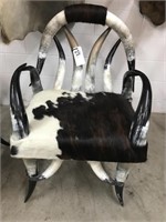 Cowhorn/Cowhide Chair