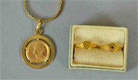 (3) PIECE GOLD JEWELRY GROUP