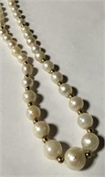 14k Gold And Pearl Necklace