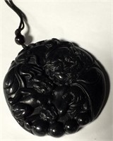 Black Jade Figural Pendant