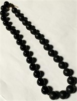14k Gold & Black Onyx Beaded Necklace