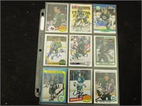 Lot 9 Signed Hockey Cards Incl Dave Keon