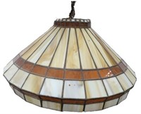 Arts & Crafts Style Leaded Glass Hanging Lamp