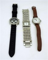 White Black Bora & Anne Klein Wrist Watches Lot