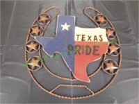 Metal / Woode Texas Pride Horseshoe