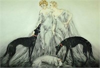 LOUIS ICART DRYPOINT ETCHING – COURSING III