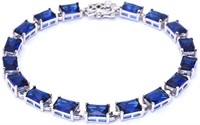 Radiant Cut 17.50 ct Sapphire Bracelet