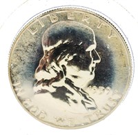 1959 BU Franklin Proof Silver Half Dollar