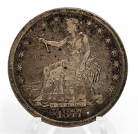RARE 1877-S Seated Liberty Silver Trade Dollar