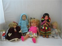 5 poupées de collection
