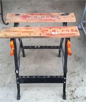 Workmate style folding workbench