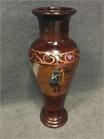 Large Decorative Vase w/ Aztec Design