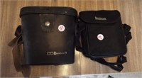 (2) Bushnell binoculars with cases. Sizes include