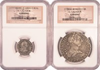 Pair Of Certified Shipwreck Coins.