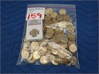 LOT, ASSORTED US COINS, (134) $1 PRESIDENTIAL &
