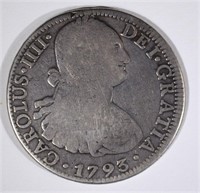 1793 SILVER 8 REALES MEXICO CITY MINT