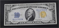 1934 A $10 SILVER CERTIFICATE CH.CU