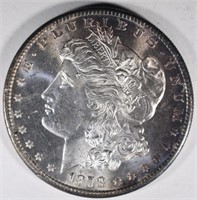 1878-S MORGAN DOLLAR, GEM BU+