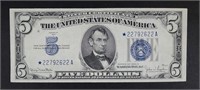 1934 D $5 SILVER CERTIFICATE  CU