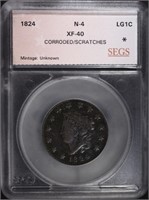 1824 LARGE CENT N-4 SEGS XF