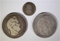 LOT OF 3: 1809 MEXICO CITY REAL;