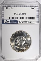 1961-D FRANKLIN HALF DOLLAR PCI SUPERB