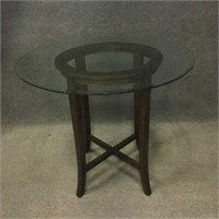 Circular Bar Glass Table