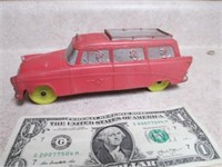 Vintage Rubber USA Made Airport Taxi Toy Car