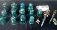 Lot of 13 + insulators and other items