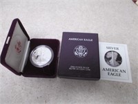 1987-S Proof Silver American Eagle Dollar w/