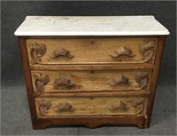Marble Top 3 Drawer Chest