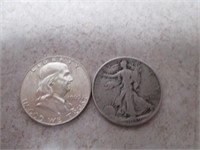 1963-D Franklin Silver Half Dollar & 1939-S