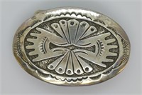 Sterling Silver Southwest Design Belt Buckle