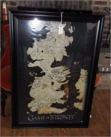 Lot #90 - Framed Game of Thrones poster