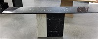 MARBLE TOP TABLE W PEDESTAL