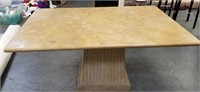 LARGE STONE PEDESTAL DINING TABLE