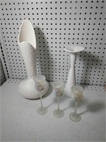 Vase and candle holders