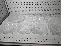 Collection of glass plates and bowls